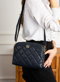 Sac Bandoulière Turc Matelassé Mat – Noir