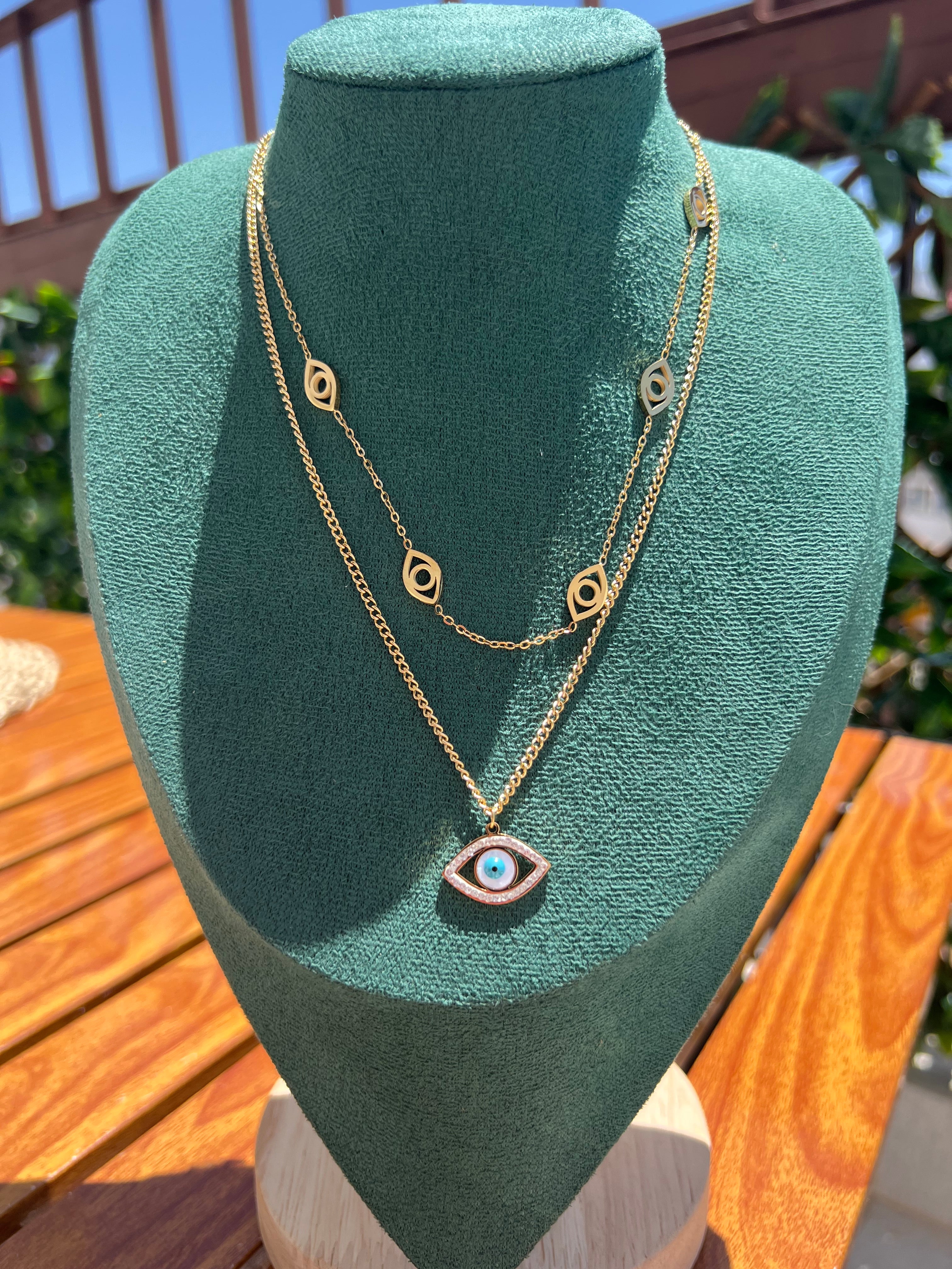 Collier Double Œil Protecteur