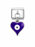 Purple Nazar Heart