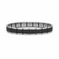 Bracelet Italien Noir et Argenté