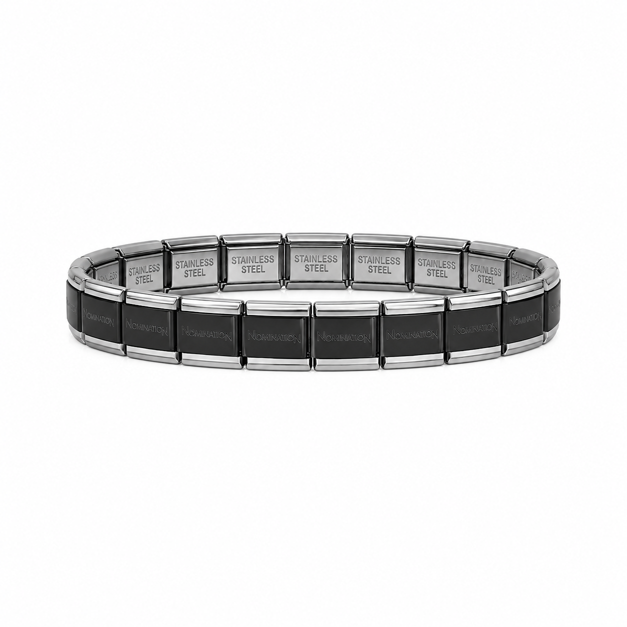 Bracelet Italien Noir et Argenté