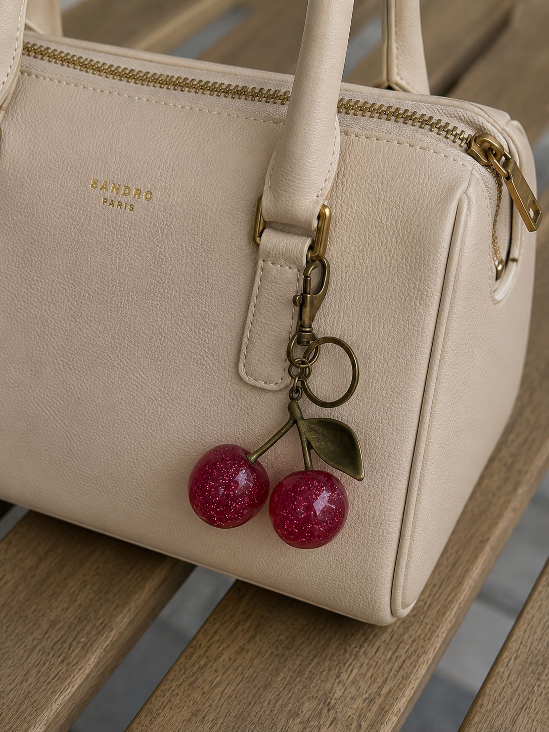 Charm Bag Cerise Éclat