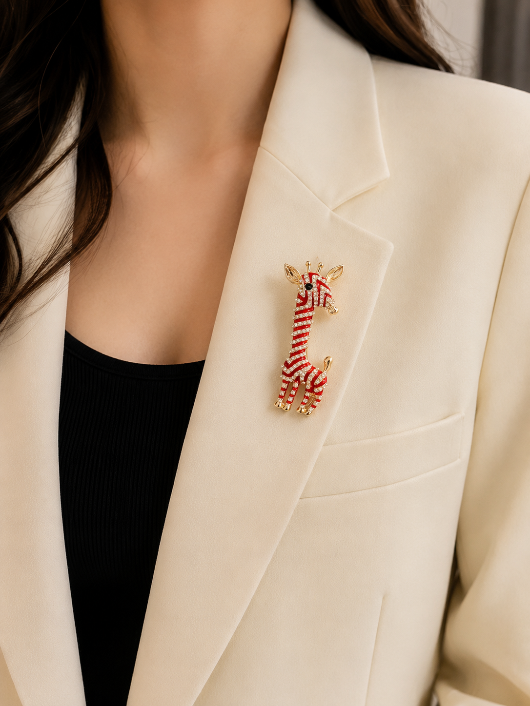 Broche Girafe Élégance