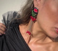 Boucles d’Oreilles Vintage Coquelicot