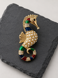 Broche Hippocampe Perlé