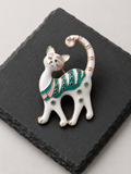 Broche Chat Pastel Élégance