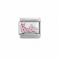 Pink Barbie Logo Italian Charm