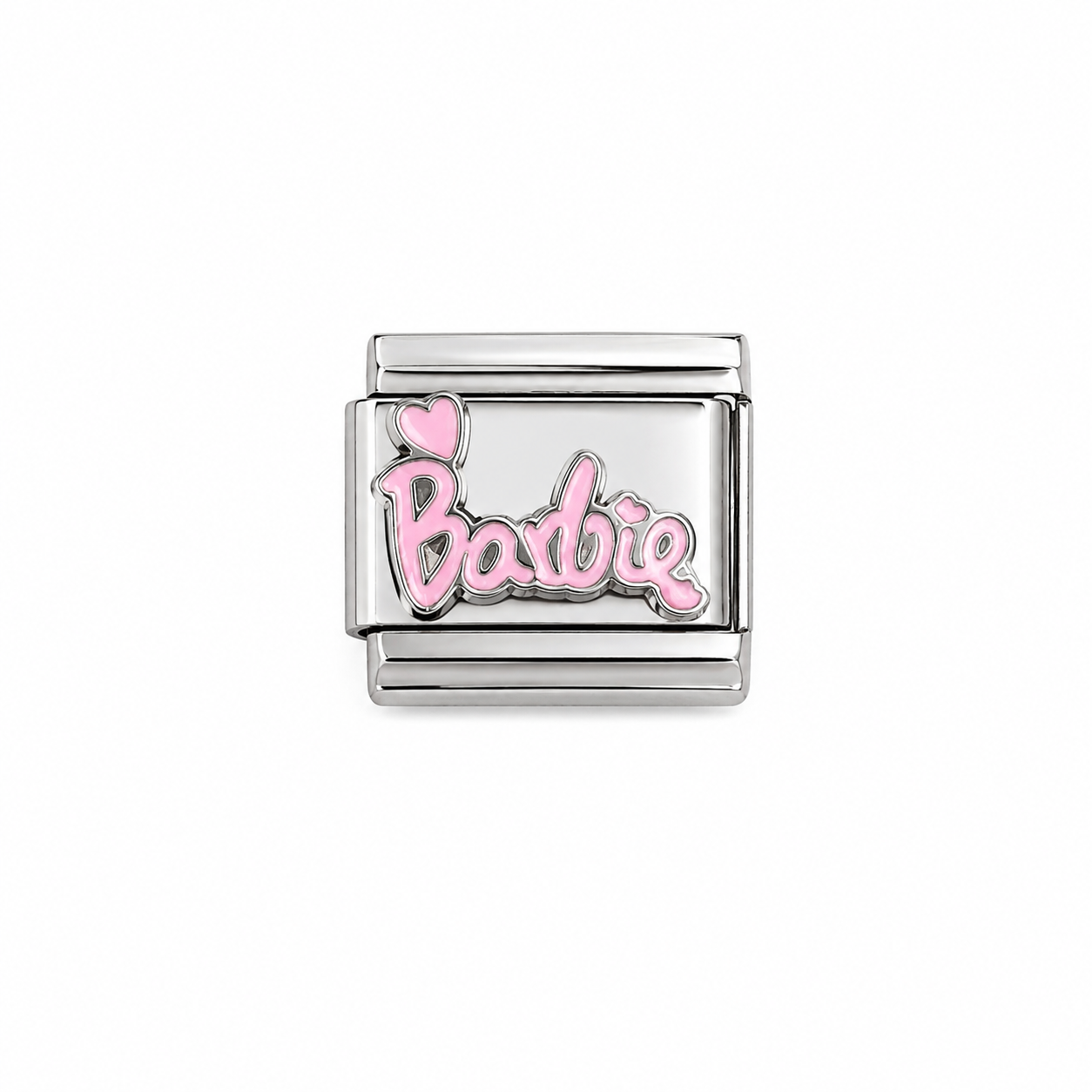 Pink Barbie Logo Italian Charm