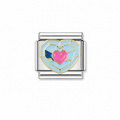 Pastel Heart Italian Charm
