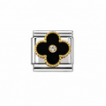 Black Flower Charm