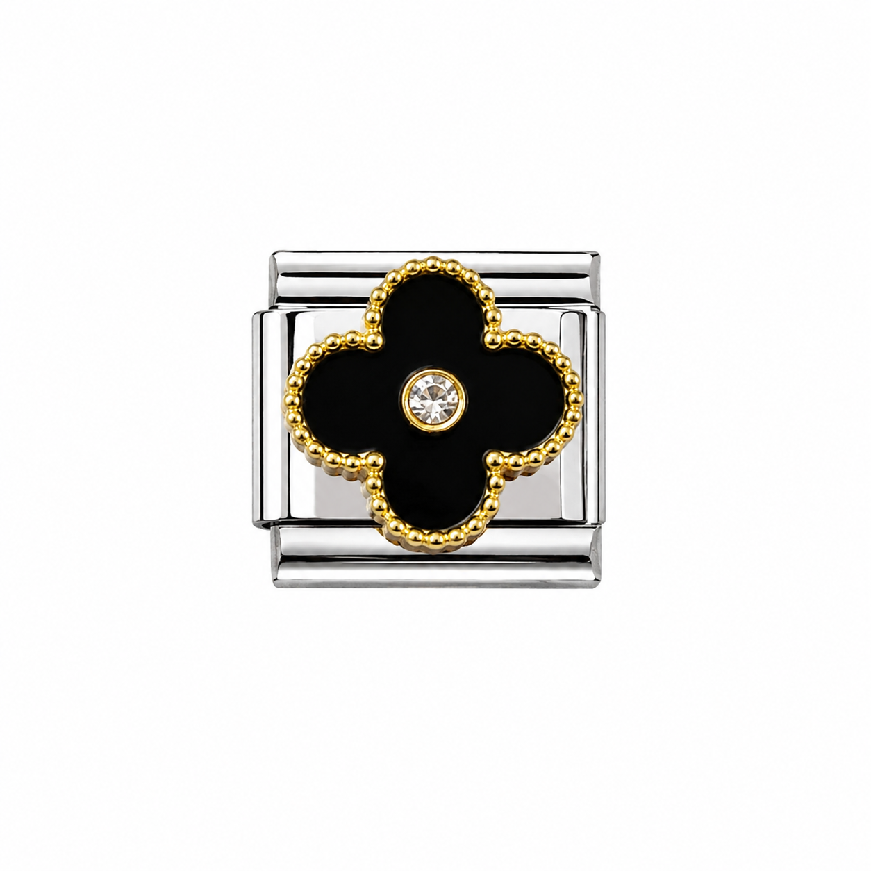 Black Flower Charm