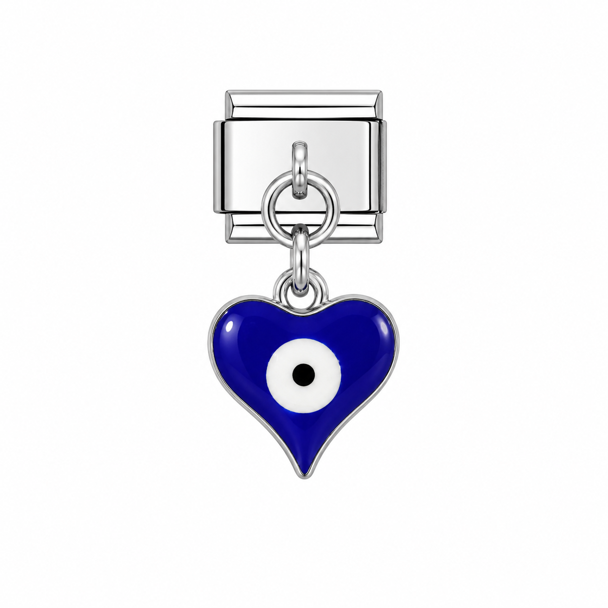 Blue Evil Eye Heart Charm