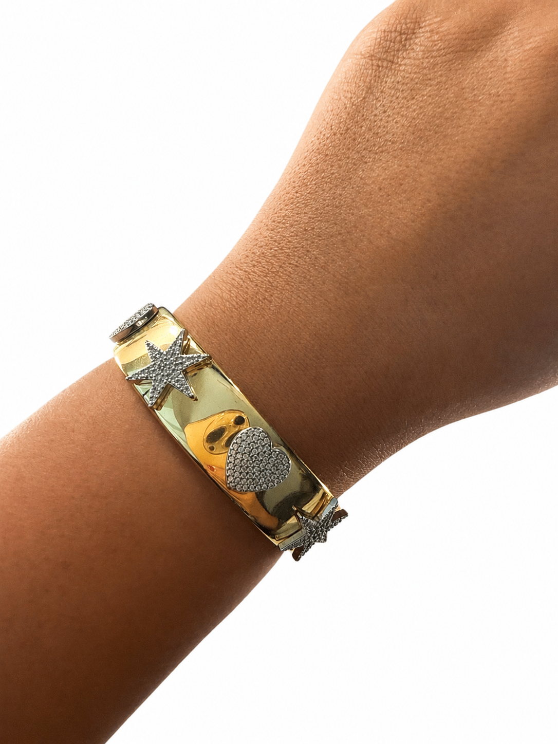 Bracelet Manchette Cœur Stellaire