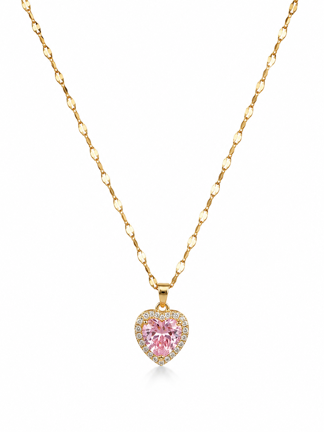 Collier Cœur Rose Élégance 💗