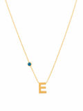 Collier Initiale E & Œil Protecteur