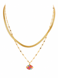 Collier double  Rainbow Eye