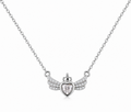 Collier Cœur Ailé Royal – Argenté
