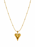 Collier Cœur Élégance Doré – Acier Inoxydable