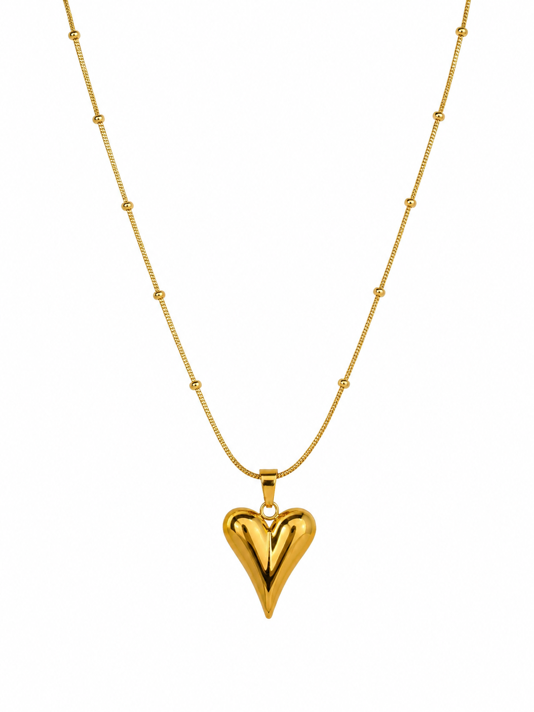 Collier Cœur Élégance Doré – Acier Inoxydable