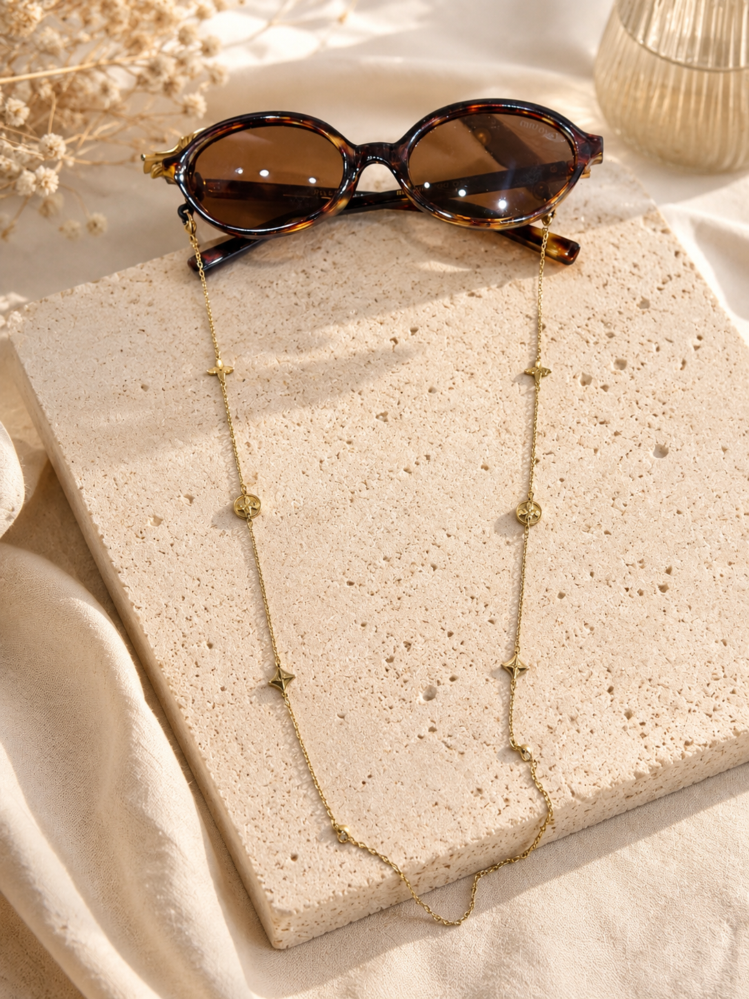 Chaîne de Lunettes Étoile Dorée