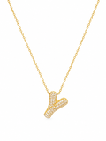 Collier Lettre Y Pavé – Acier Inoxydable
