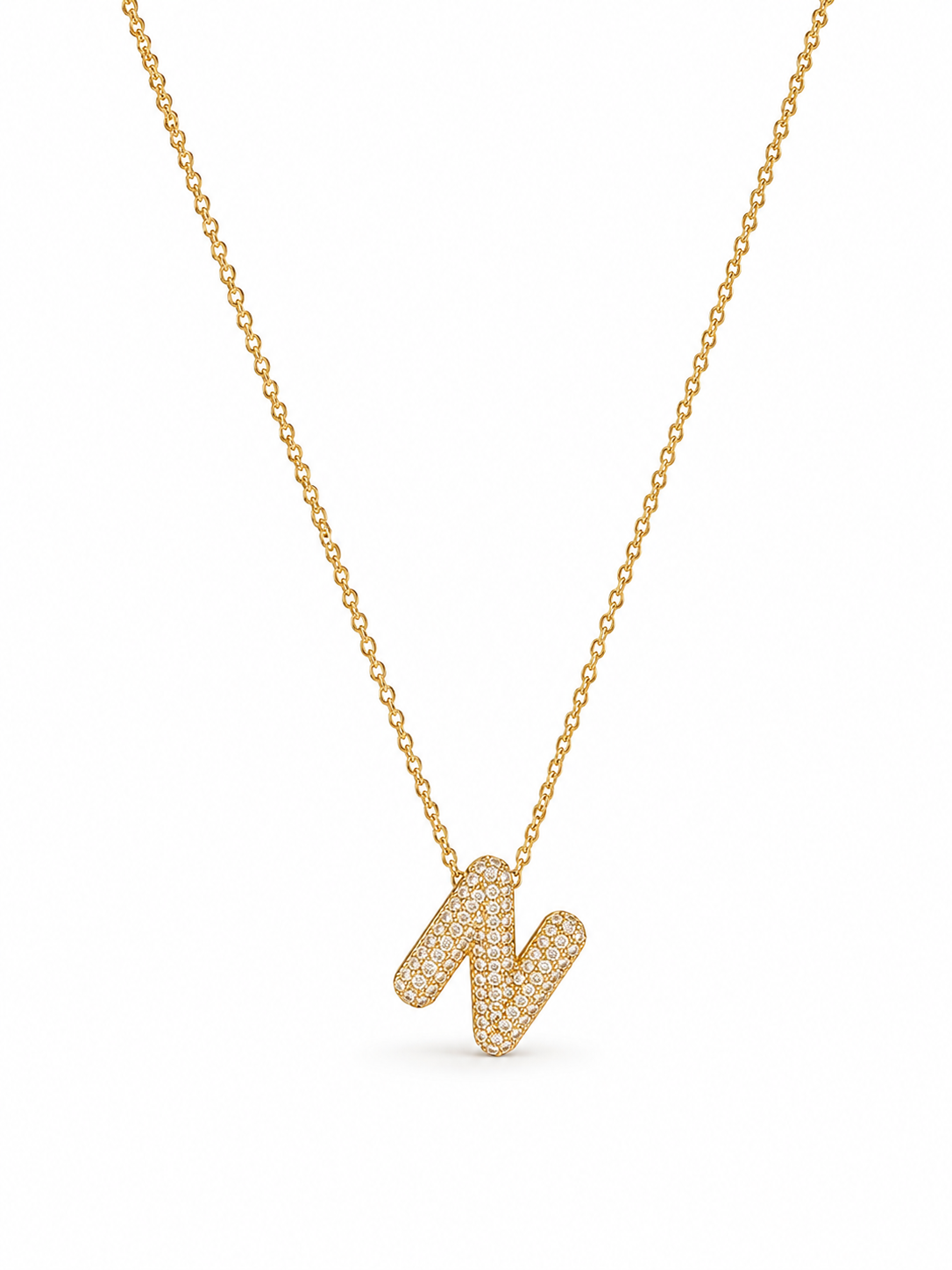 Collier Initiale “N” Éclat