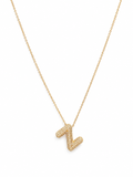 Collier Initiale Z Pavé Gold