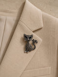 Broche Chat Élégance Nocturne