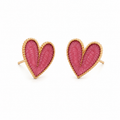 Boucles d’Oreilles Cœur Rosé