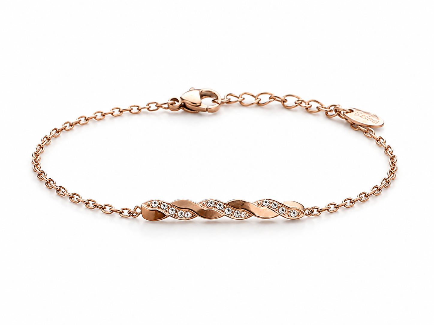 Bracelet Élégance Torsadée Rose Gold