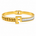 Bracelet Initiale F – Acier Inoxydable