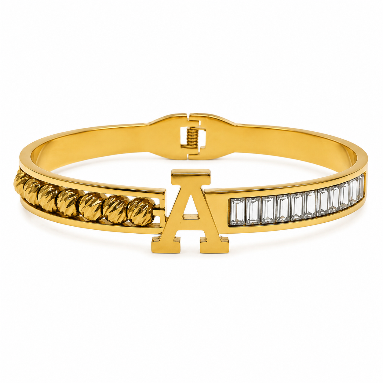 Bracelet Initiale A Ajustable – Acier Inoxydable