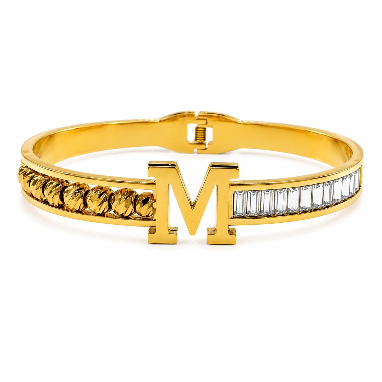 Bracelet Initiale M – Acier Inoxydable ajustable