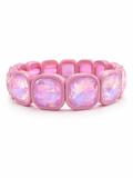 Bracelet Élastique Ajustable Rose Opale