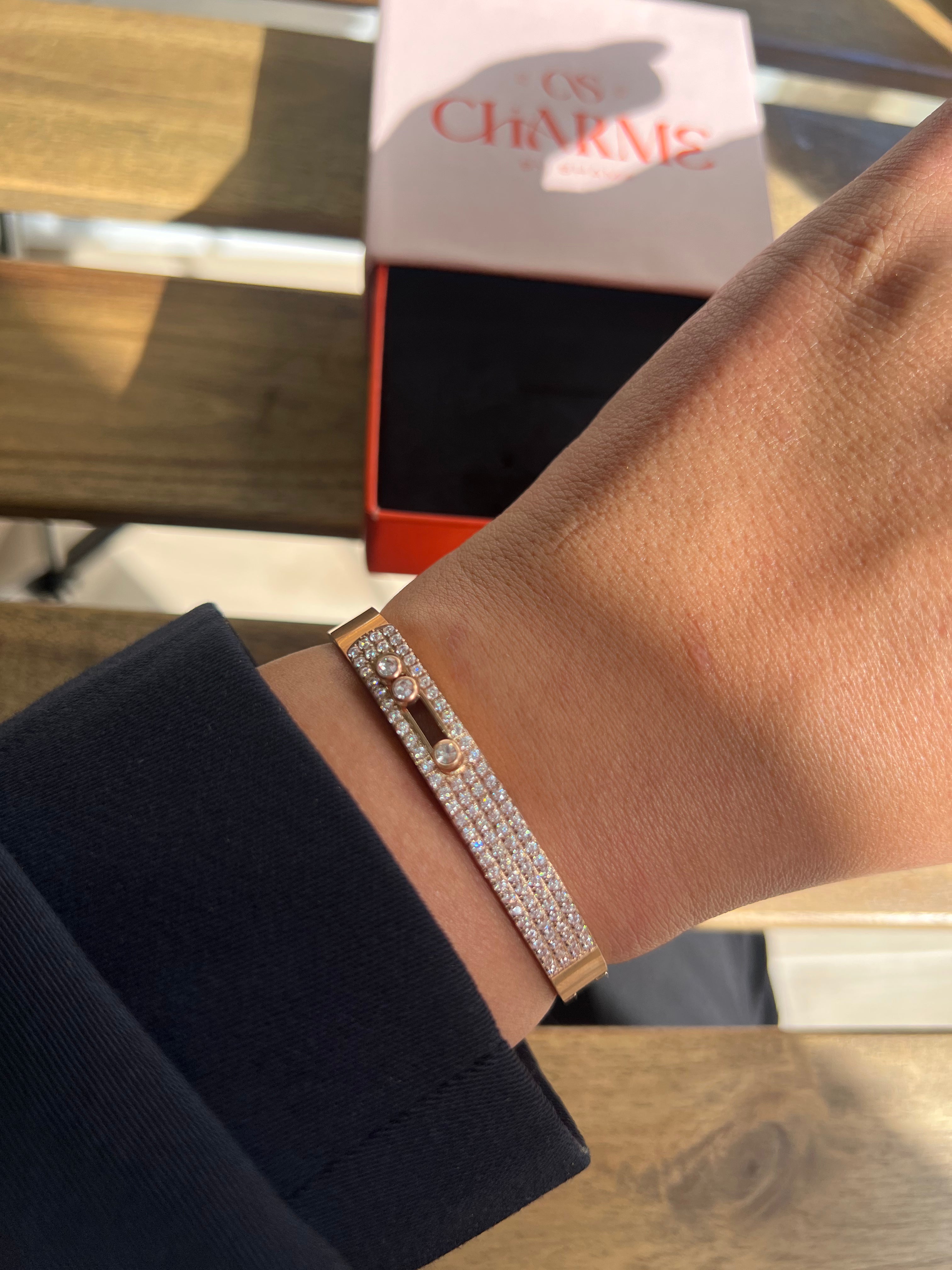 Bracelet éclat diamant Rose