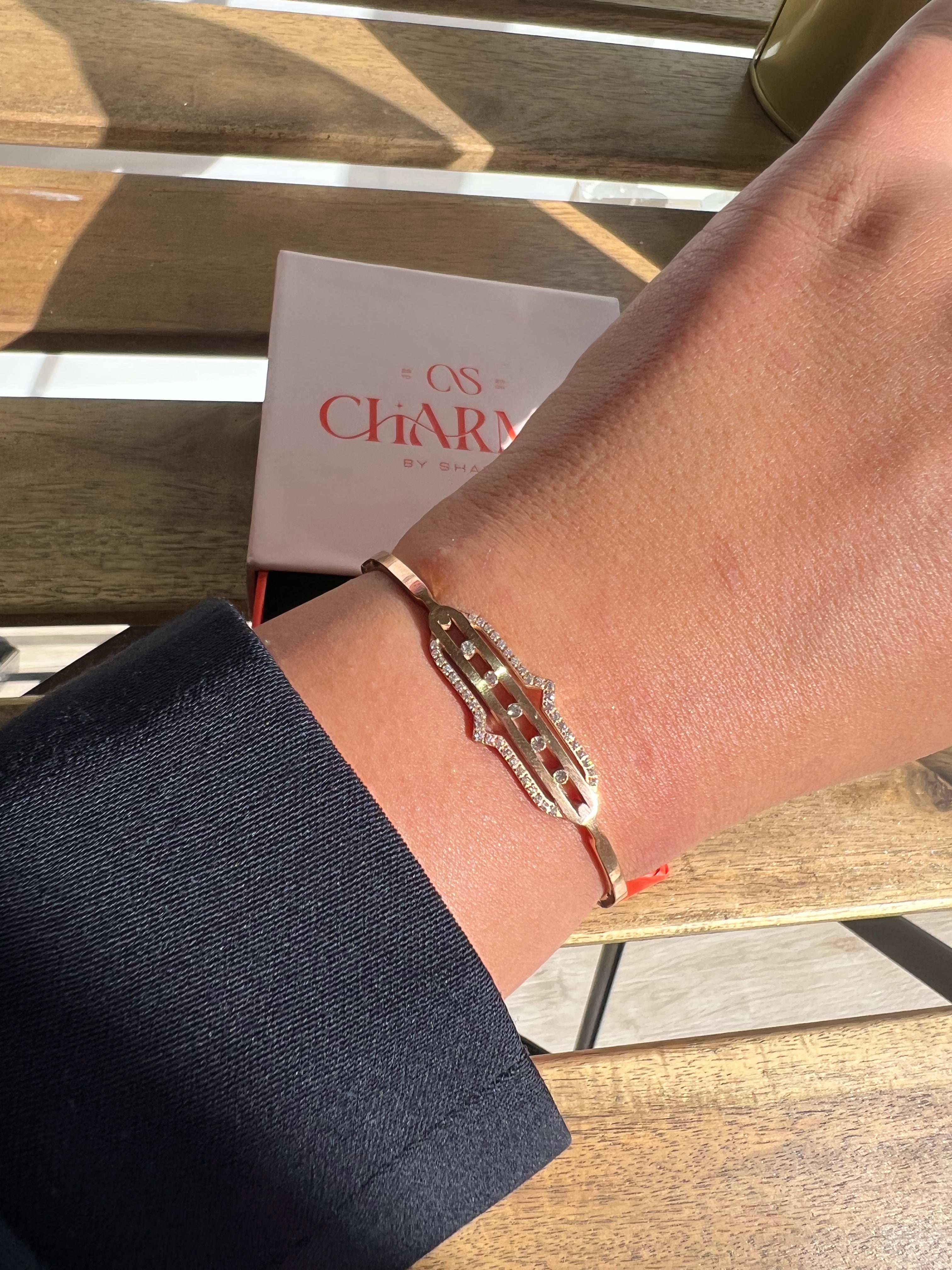 Bracelet Khamsa élégance rosegold