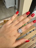 Bague Anti-stress Trèfle de Bonheur Argenté