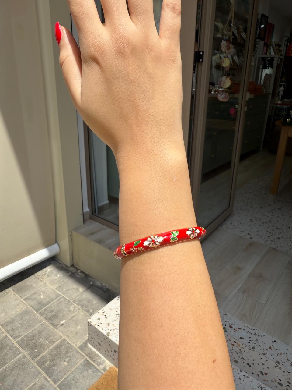Joncs Thaïlandais "Rouge coquelicot /Vert"