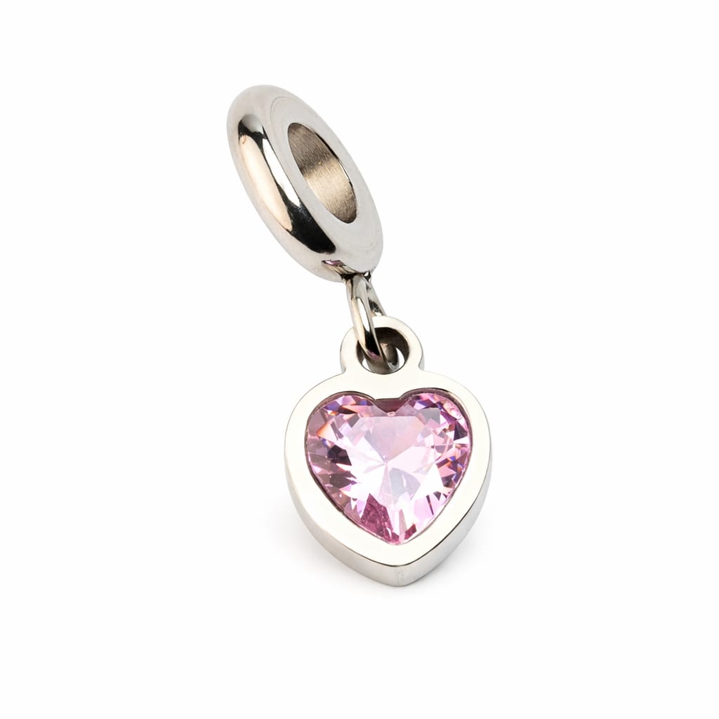 Charm Cœur Précieux Rosé